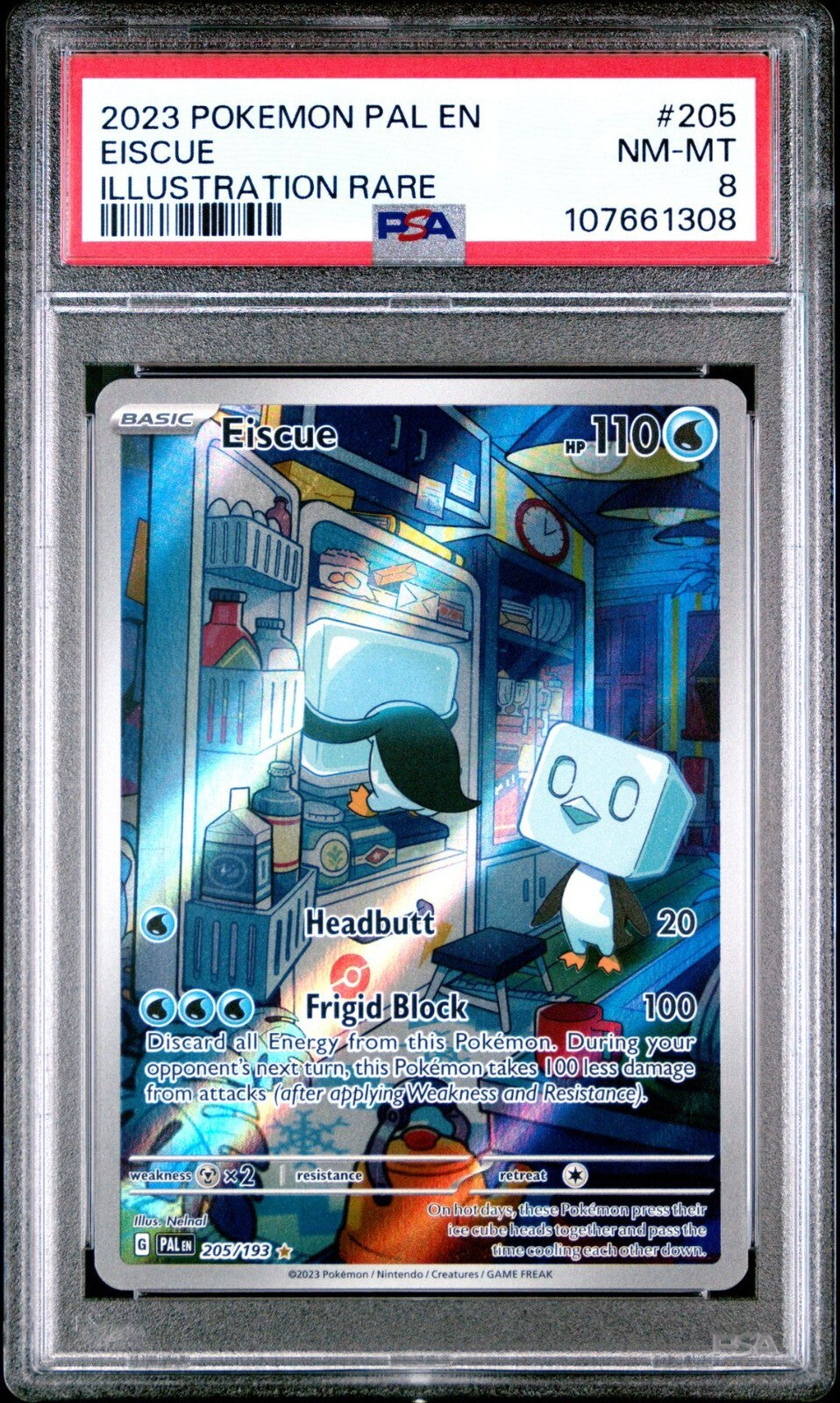 2023 POKEMON PAL EN-PALDEA EVOLVED 205 EISCUE PSA 8