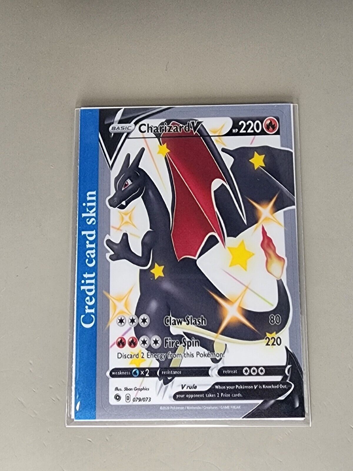 CREDIT CARD SKIN - Charizard V 079/073