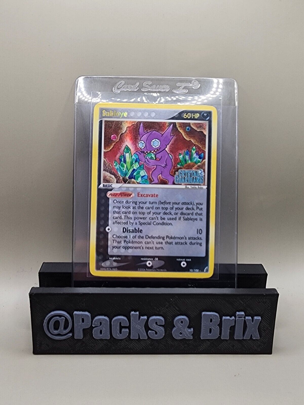 Sableye 10/100 Crystal Guardians Reverse Holo Stamped