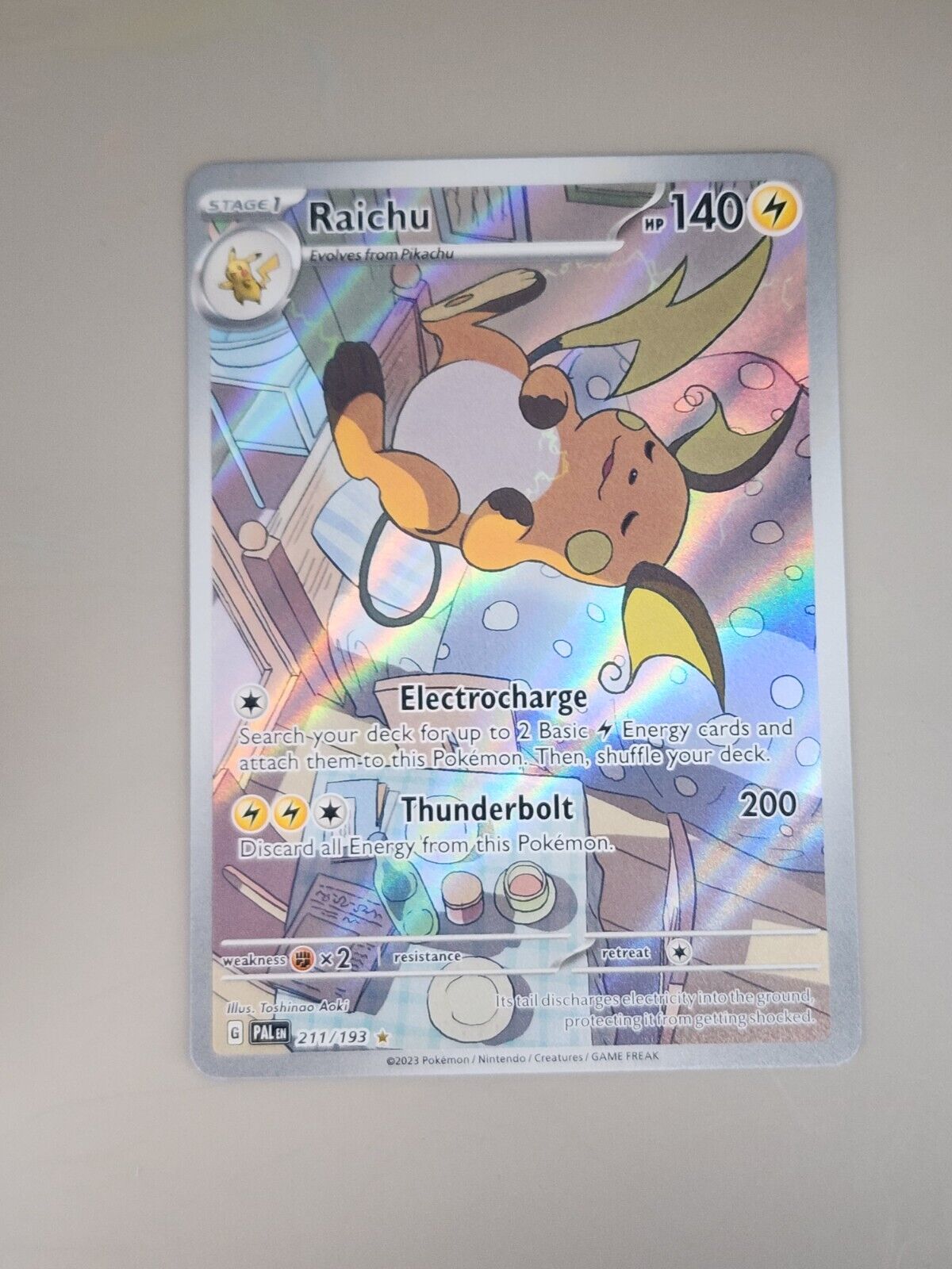 Pokémon TCG Raichu Scarlet & Violet - Paldea Evolved 211/193 Holo...