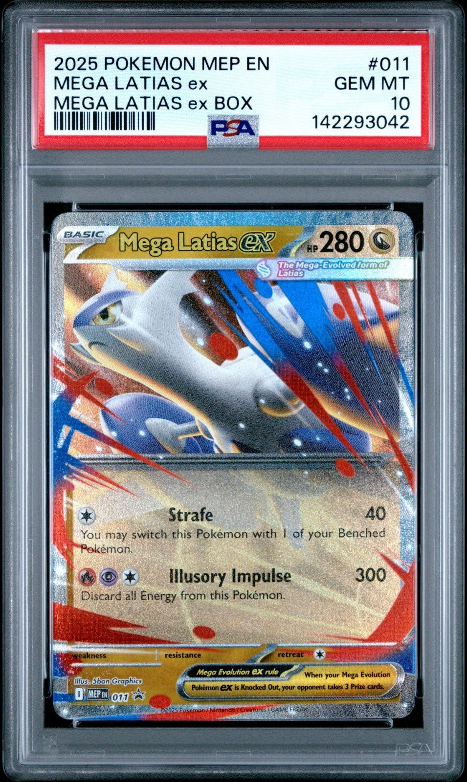 Mega Latias ex 011 Me: Mega Evolution Promo Holo PSA 10