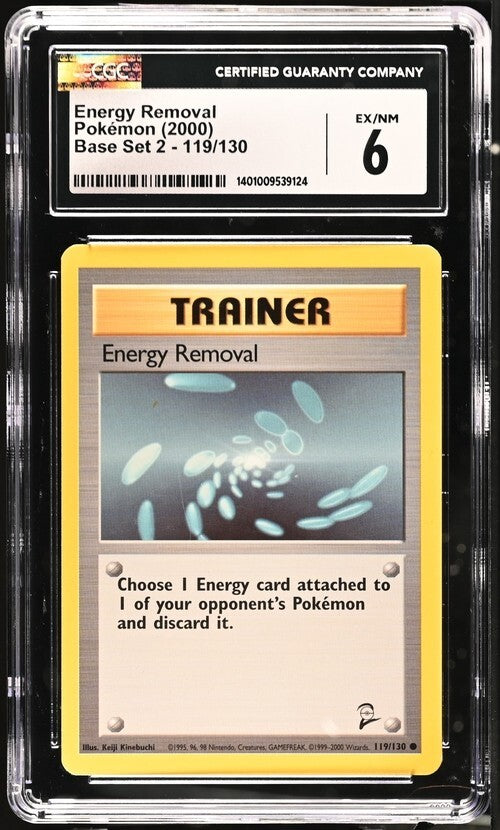 ENERGY REMOVAL 2000 Pokemon Base 2 Set  POKÉMON 119/130