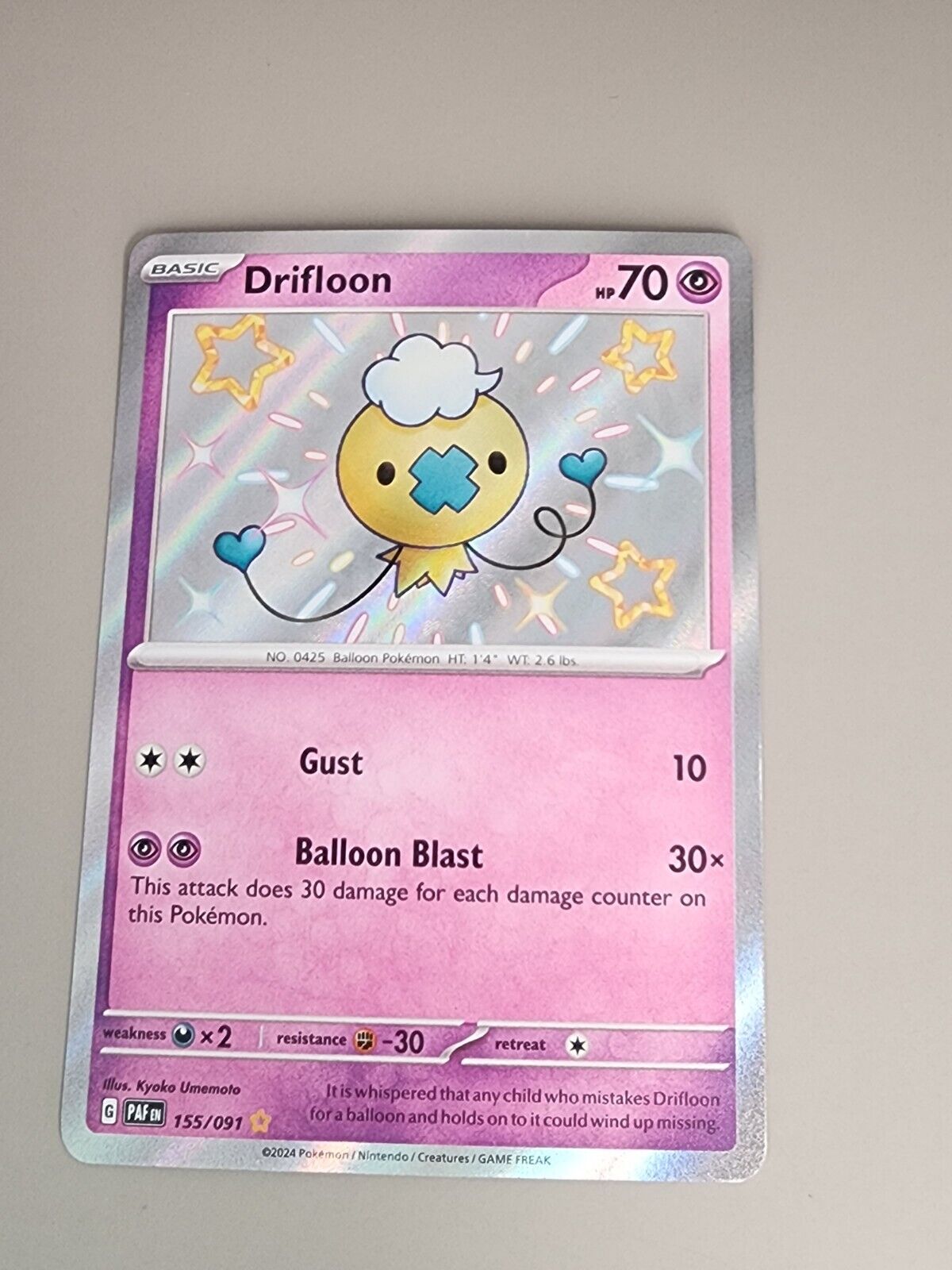 Drifloon 155/091 Sv: Paldean Fates Holo