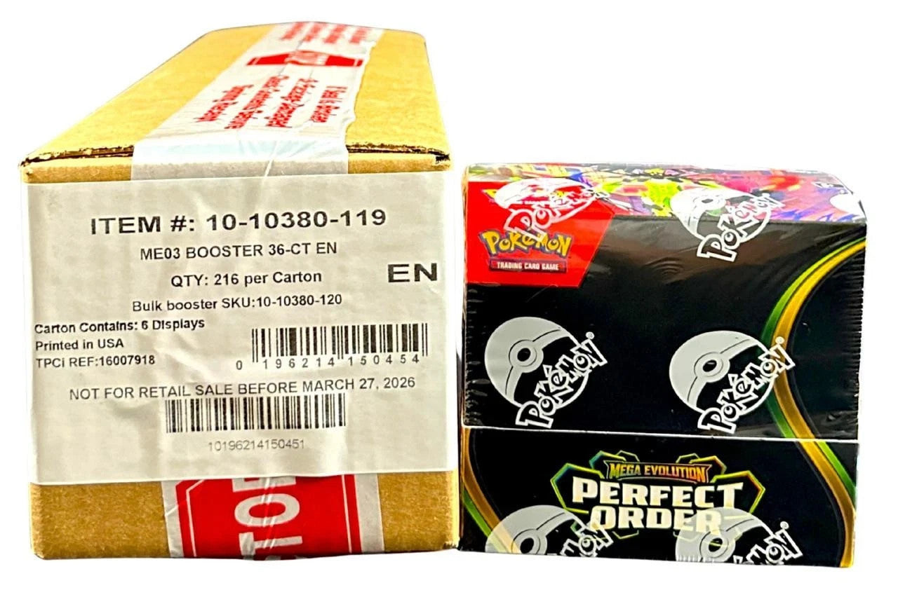 Pokemon Mega Evolution Perfect Order Booster 6 Box Case #QO