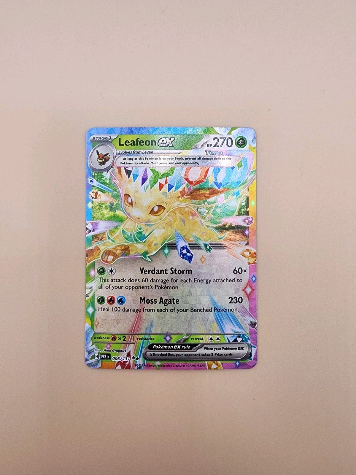 Leafeon ex 006/131 Prismatic Evolutions Holo