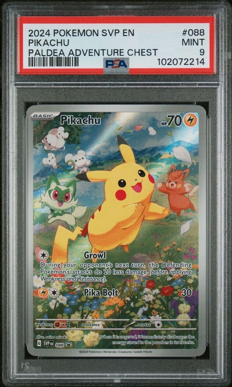 2023-24 Pokemon Scarlet & Violet Black Star Promos Pikachu #088 PSA 9