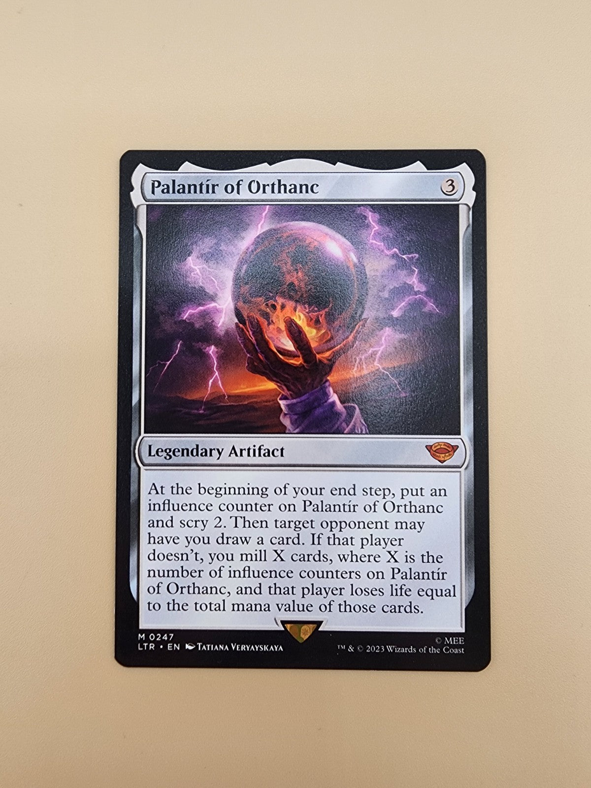 Palantir of Orthanc Lord of the Rings MTG Magic the Gathering LOTR Mythic 247 NM