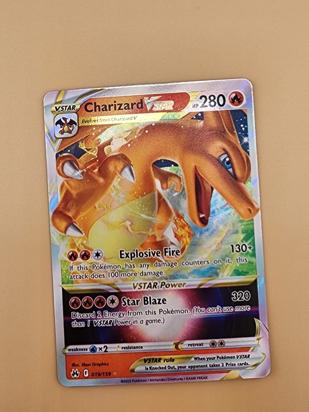 Charizard VSTAR 019/159 SWSH: Crown Zenith Holo NM