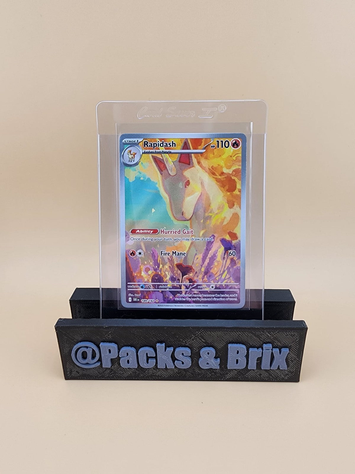 Rapidash 189/182 Sv10: Destined Rivals Holo Near Mint (NM)