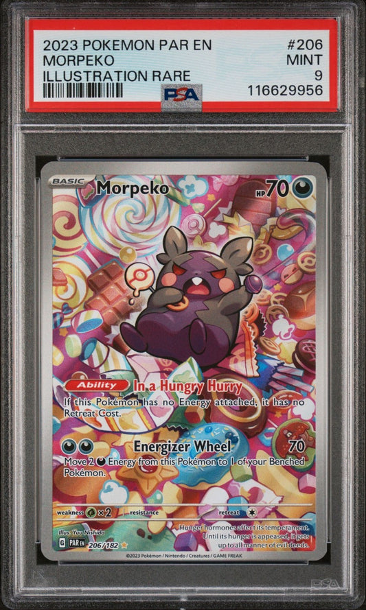 2023 POKEMON PAR EN-PARADOX RIFT 206 MORPEKO ILLUSTRATION RARE PSA 9