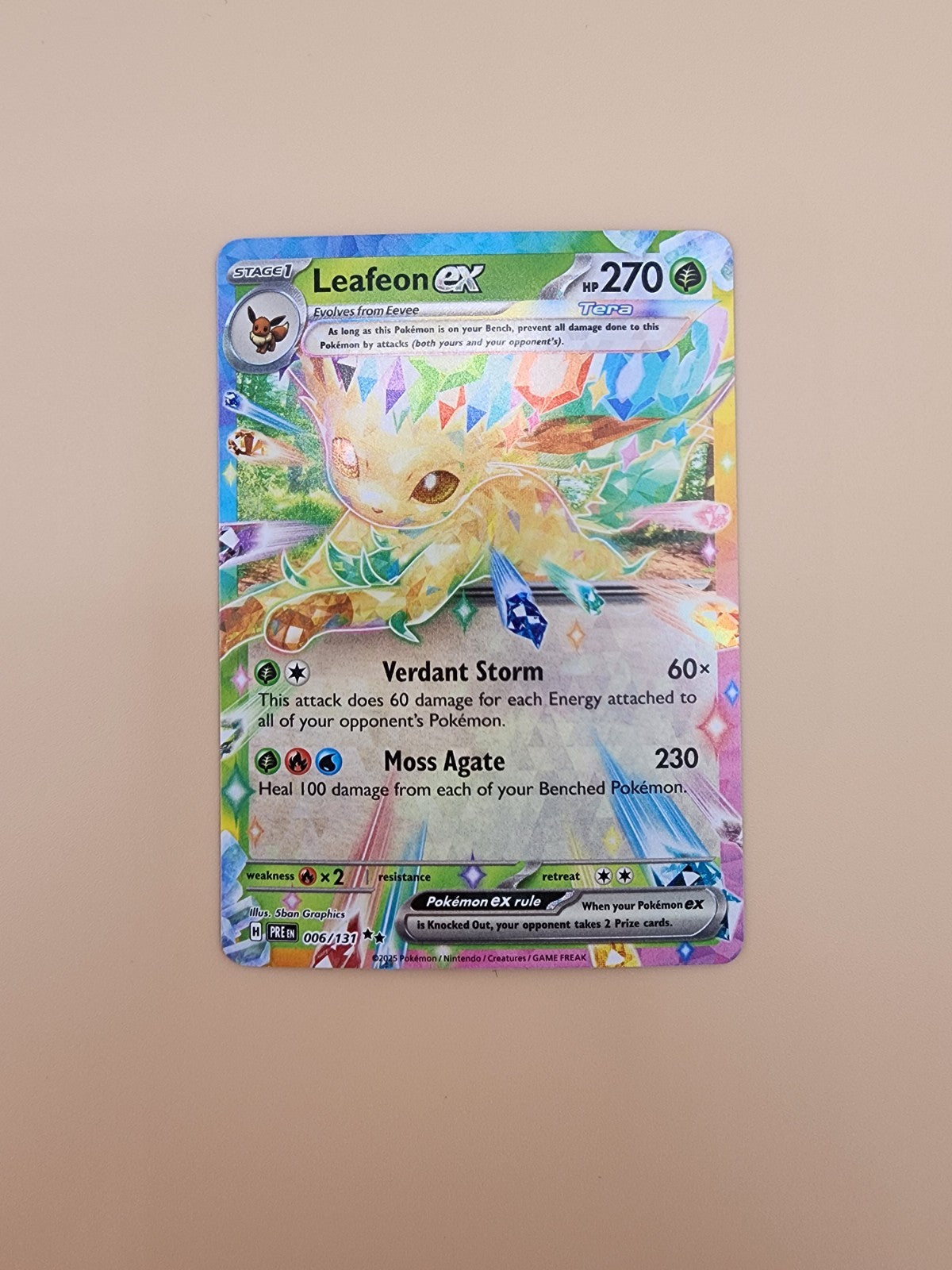 Leafeon ex 006/131 Prismatic Evolutions Holo