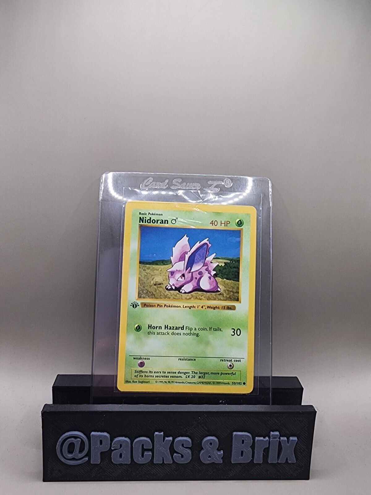 Nidoran M 055/102 Base Set (Shadowless) Regular LP