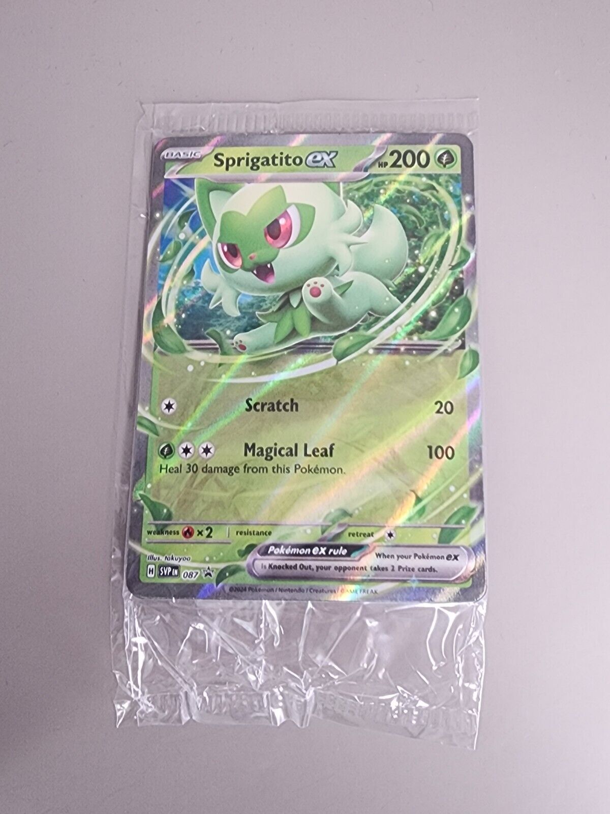 2024 Pokemon S&V Paldea Adventure Chest Sprigatito EX Black Star Promo 87 Art