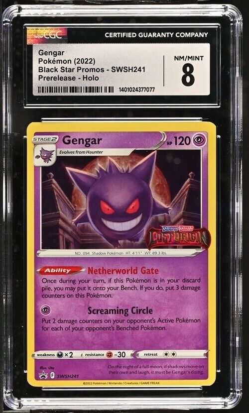 Gengar SWSH241 Holo Stamped Black Star Promo Pokemon Card NM