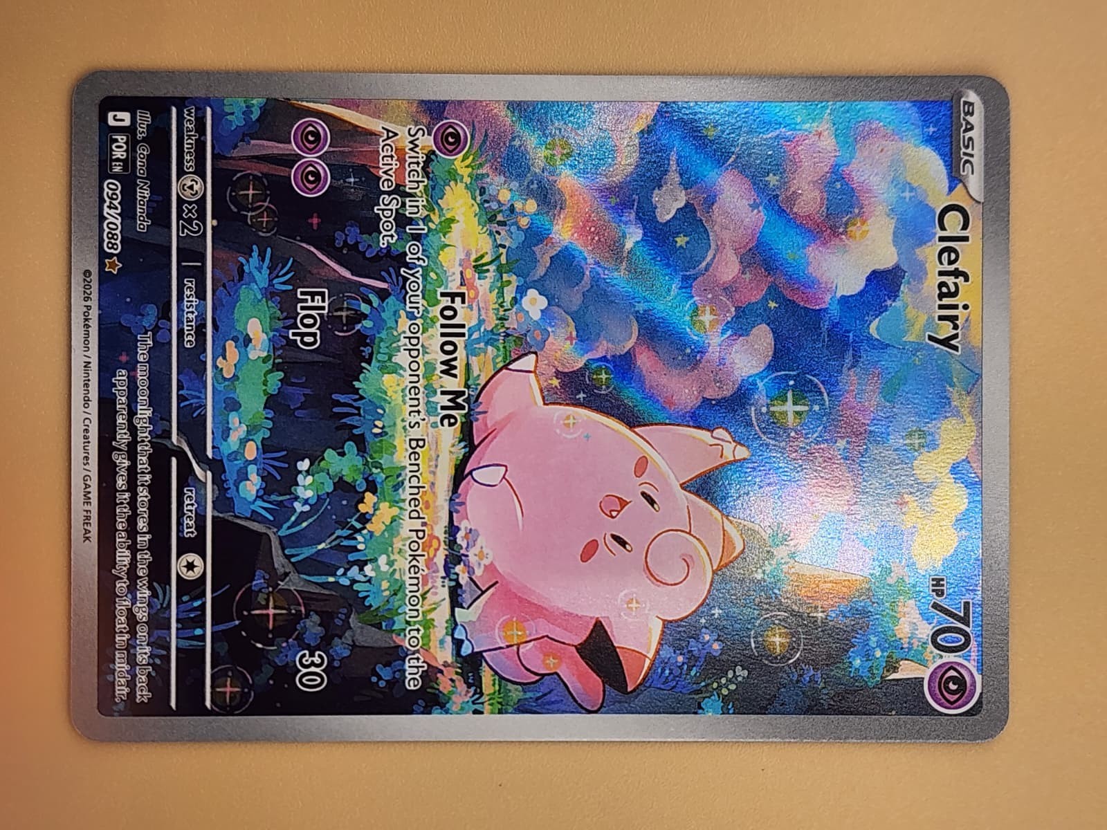 Clefairy 094/088 Me03: Perfect Order Holo Near Mint NM