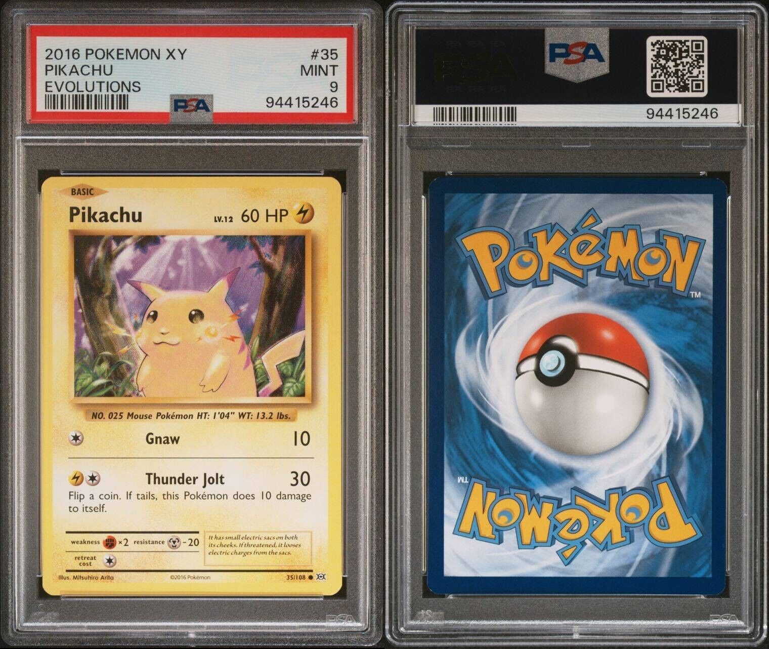 Pokemon Pikachu XY Evolutions Spanish Version #35 PSA 9 Mint