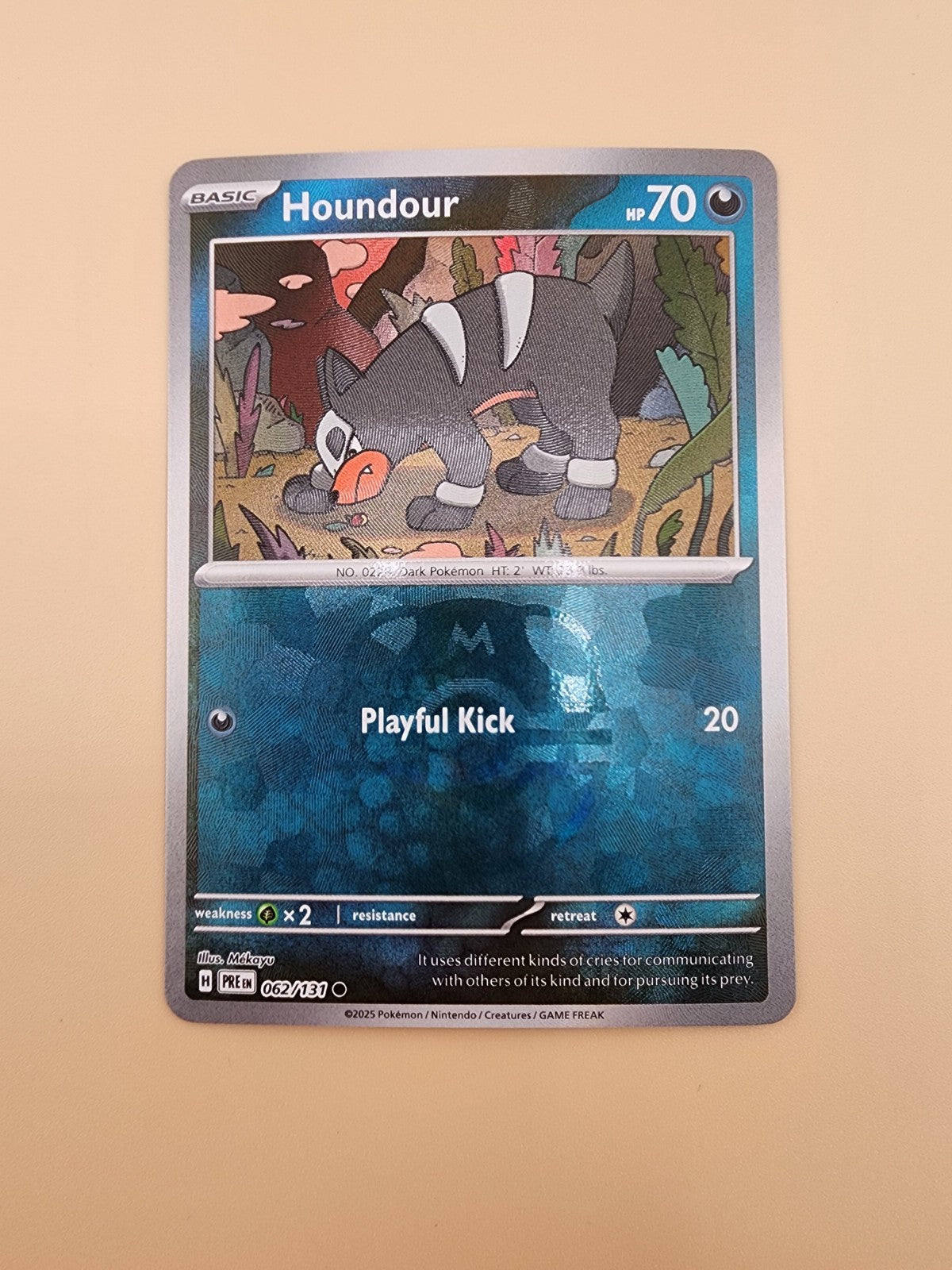 Houndour (Master Ball Pattern) 062/131 Prismatic Evolutions Holo NM
