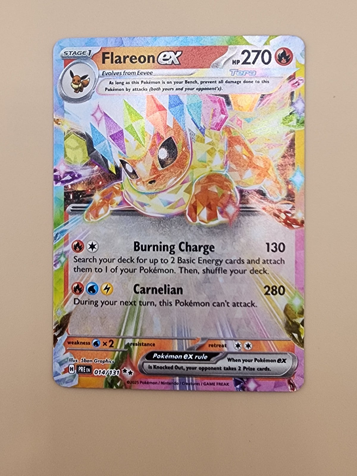 3-Flareon ex 014/131 Prismatic Evolutions Holo