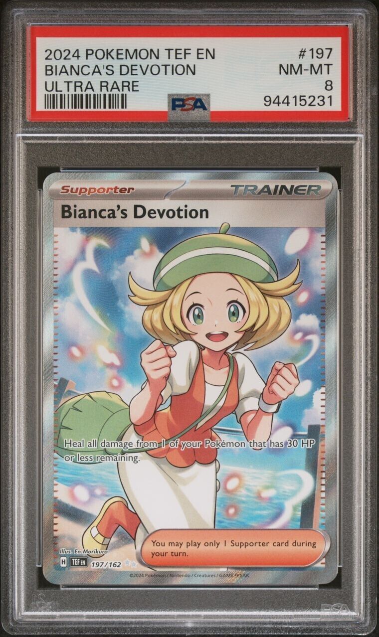 Pokemon PSA 9 Mint Bianca's Devotion 197/162 Holo Ultra Rare - Temporal Forces