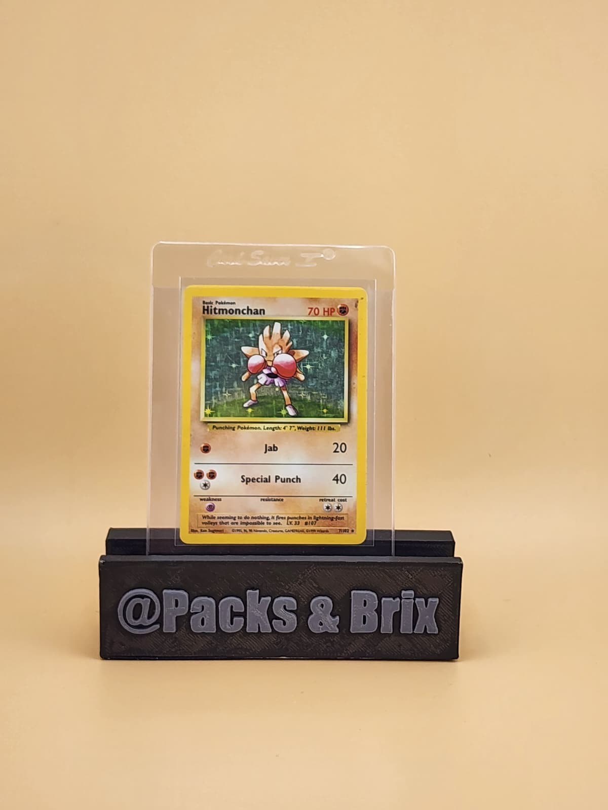 Hitmonchan 007/102 Base Set Holo Moderately Played MP