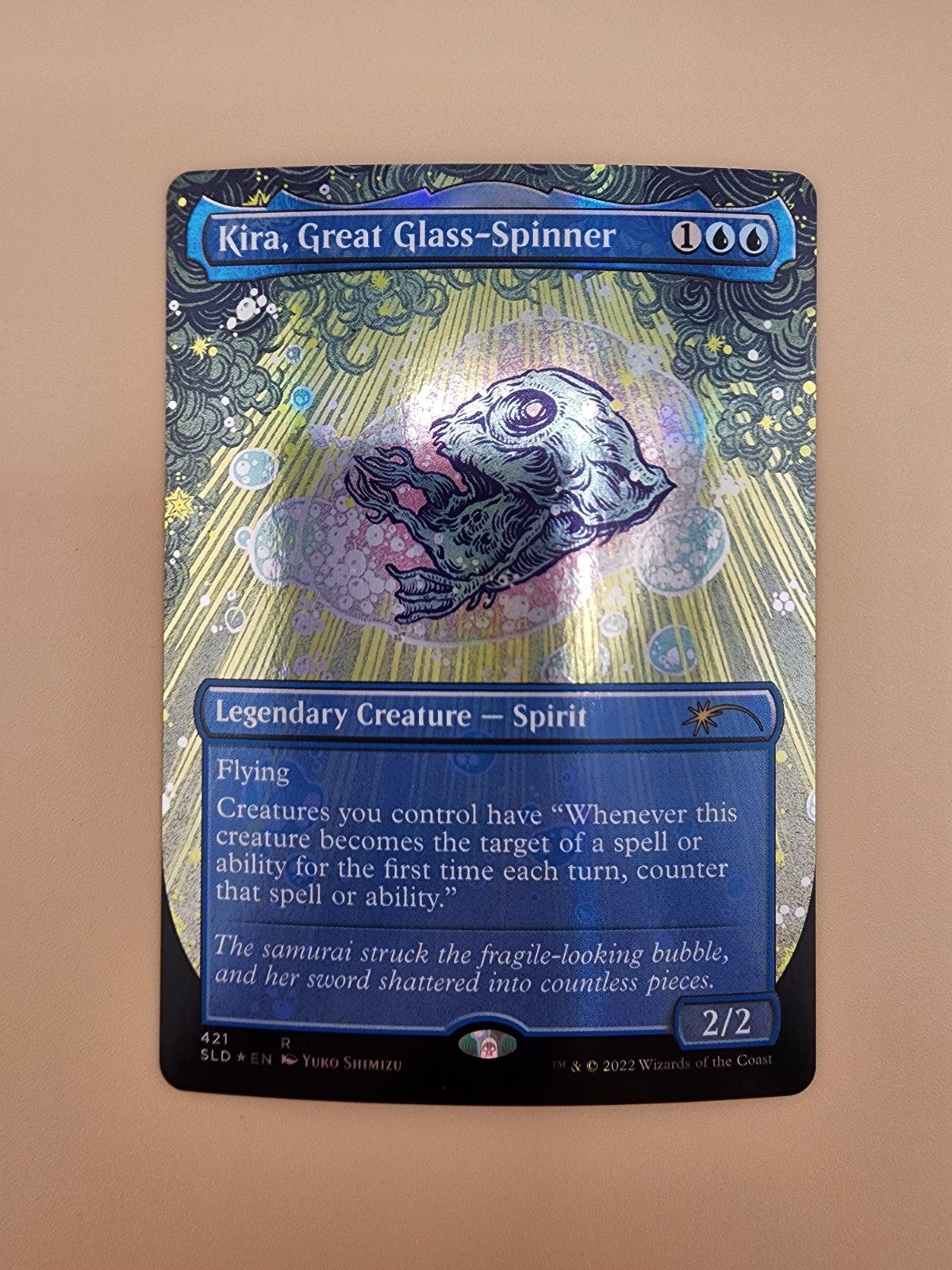 Kira, Great Glass-Spinner (Borderless) Secret Lair Drop Foil NM