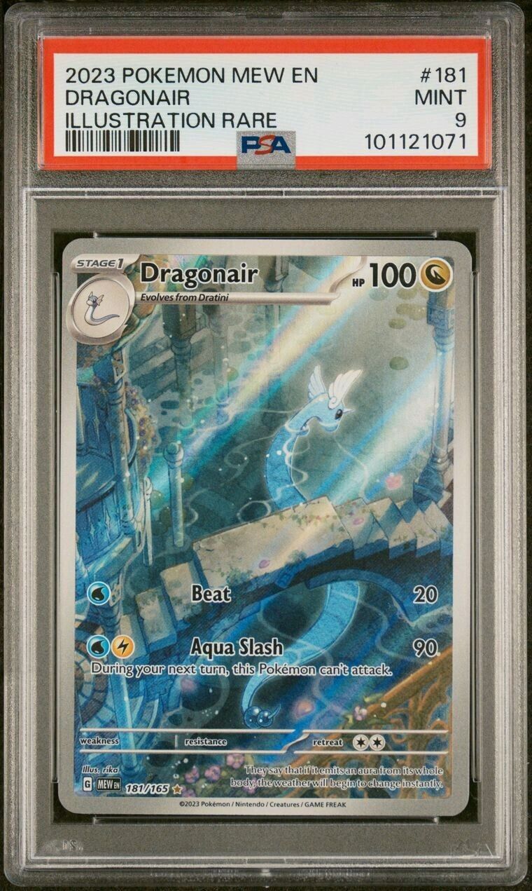 PSA 9 GEM MINT Dragonair Illustration Rare 181/165 SV Pokemon 151 2023 English