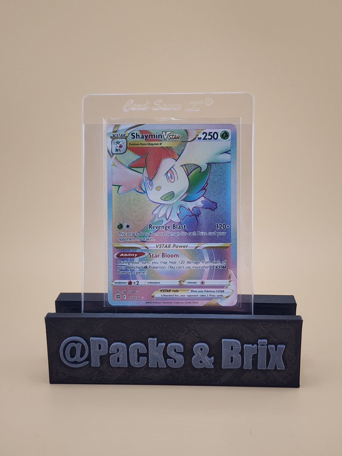 Shaymin VSTAR (Secret) 173/172 Brilliant Stars Holo NM