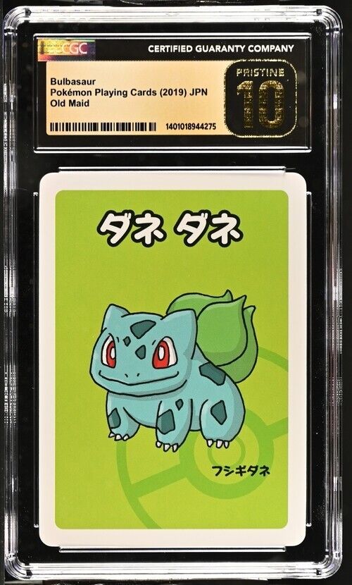 CGC 10 Pristine - Bulbasaur - Old Maid 2019 Pokemon Japanese Playing Card