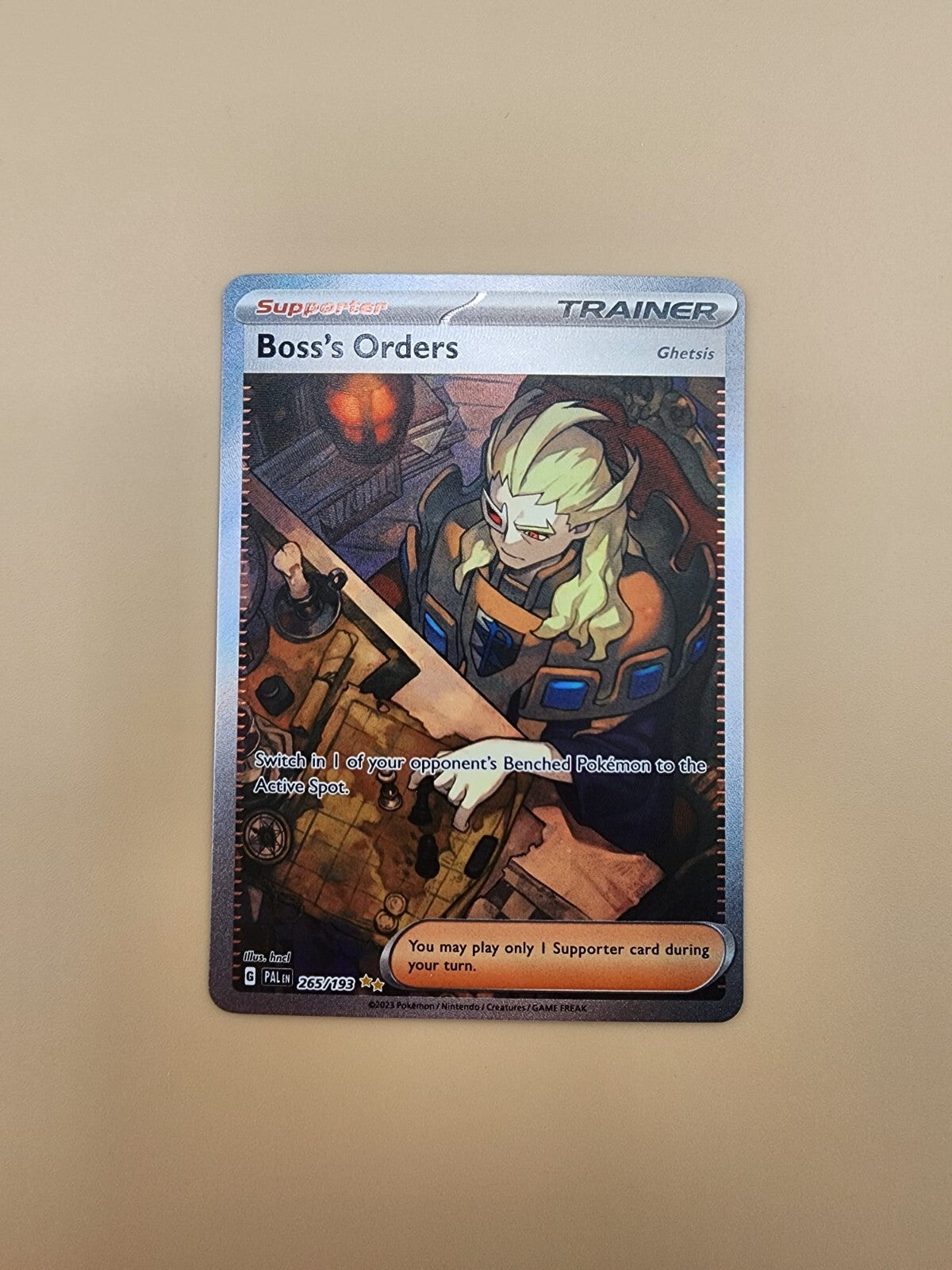 Boss's Orders 265/193 Sv02: Paldea Evolved Holo NM