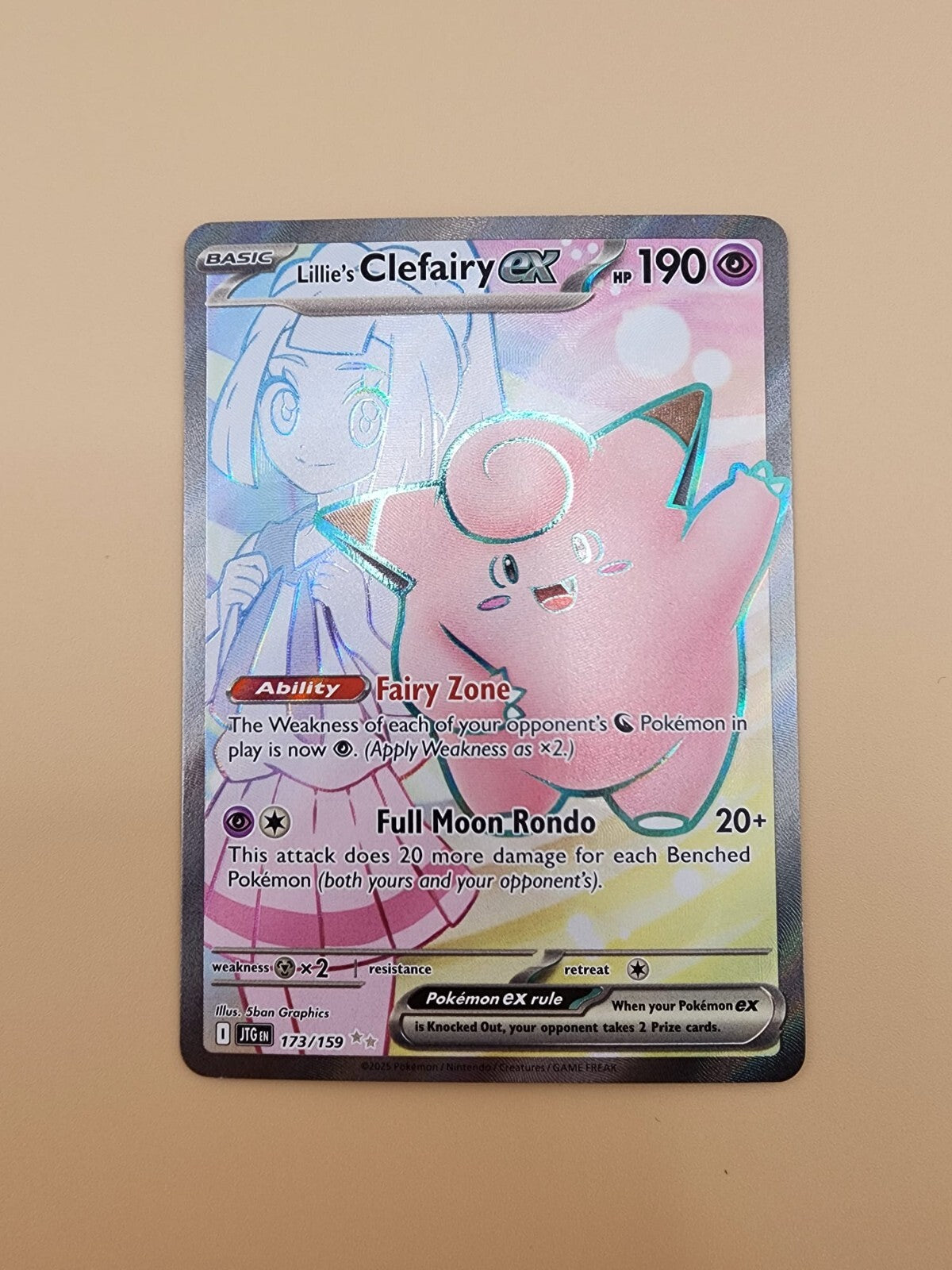 Lillie's Clefairy ex 173/159 Sv09: Journey Together Holo Near Mint (NM)