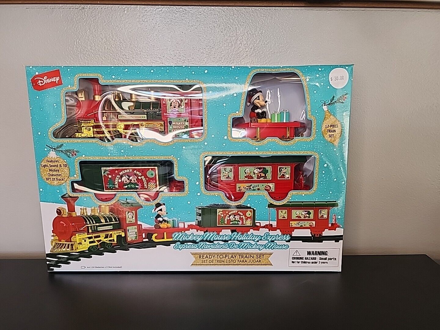 Disney MICKEY MOUSE  Holiday Christmas EXPRESS Train Set 12 piece set NEW IN BOX