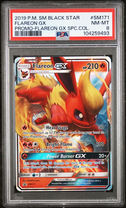 Flareon GX SM171 Sm Holo PSA 8
