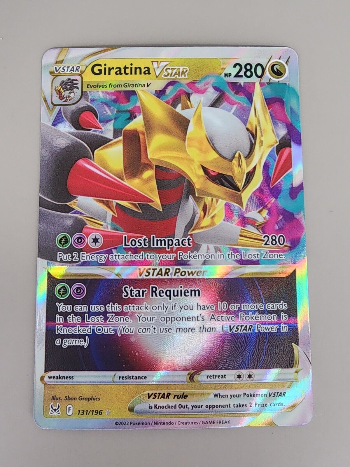 Pokémon TCG Giratina VSTAR Sword & Shield - Lost Origin 131/196 Holo Ultra Rare