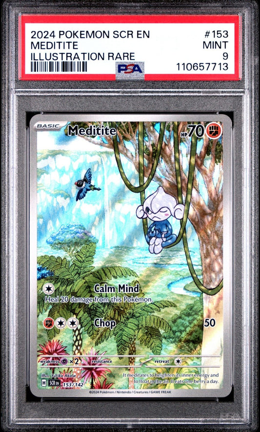 PSA 9 Meditite 153/142 Illustration Rare  Stellar Crown