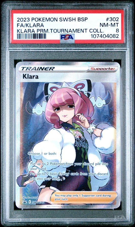 PSA 8 NM-MT Klara (Full Art) SWSH302 SWSH: Sword & Shield Promo Cards Holo
