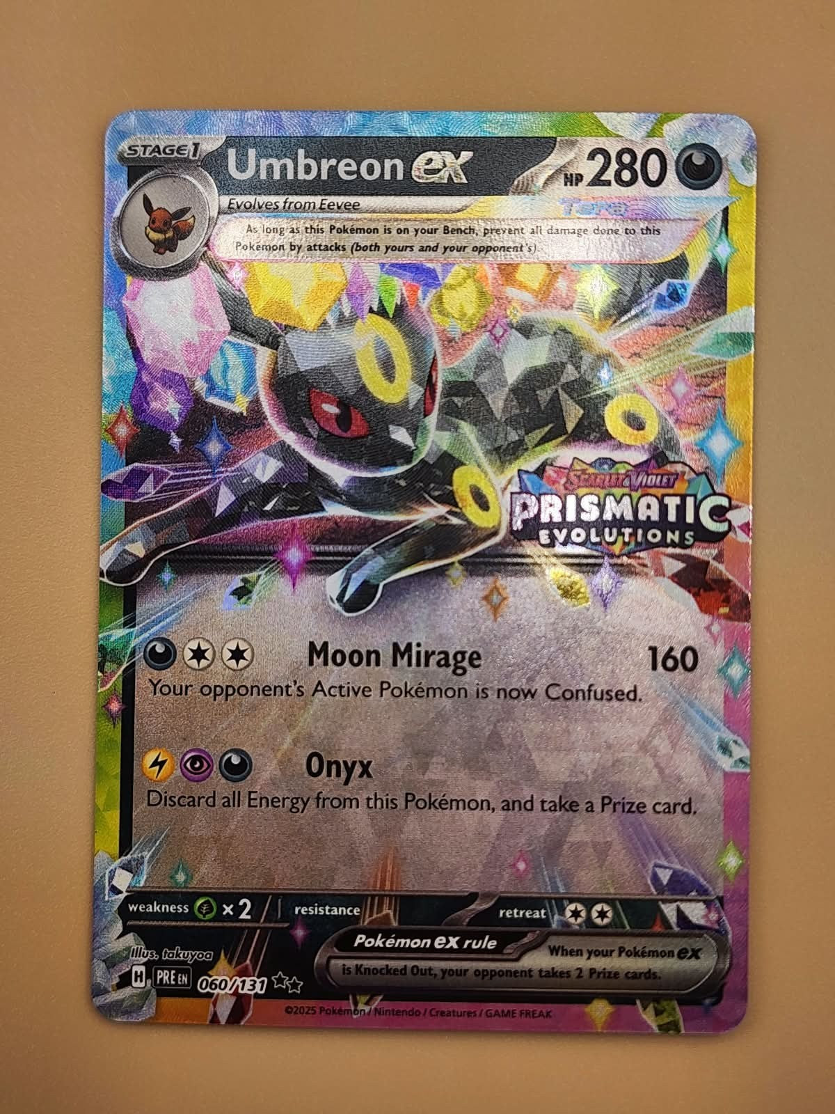 Umbreon ex 060/131 (Prismatic Evolutions Stamp) Holo Near Mint NM