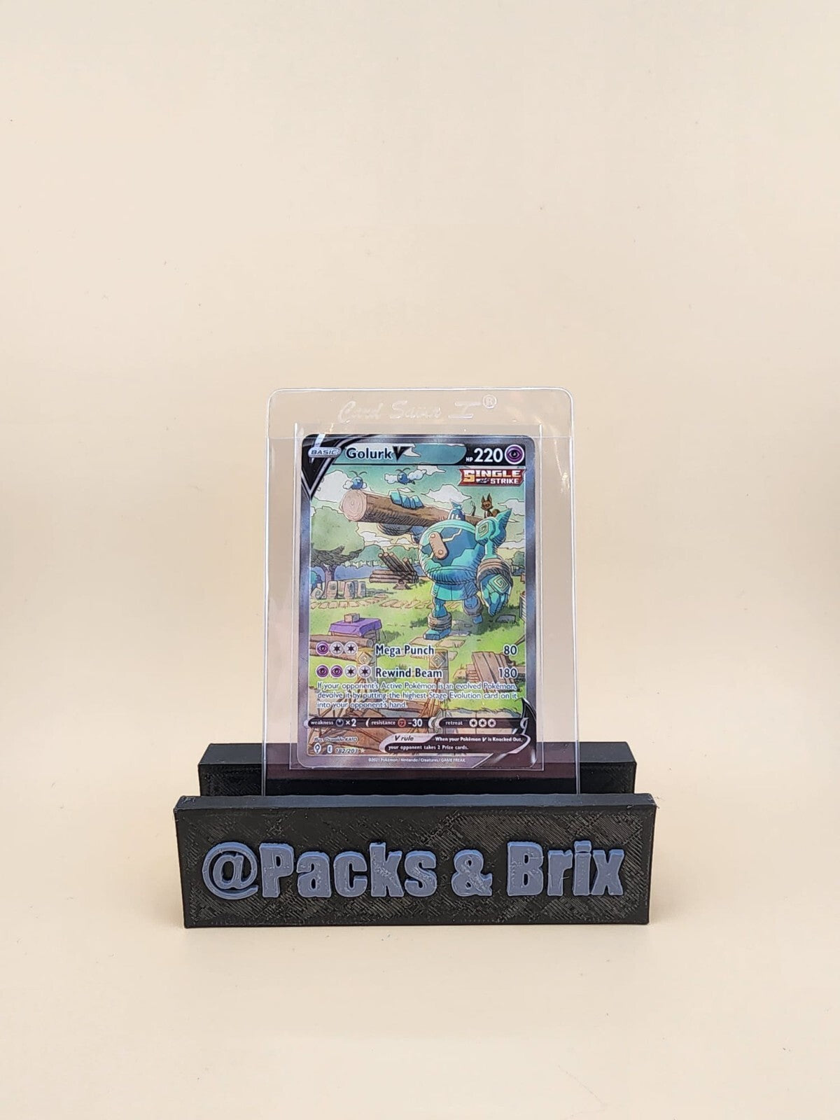 Golurk V (Alternate Full Art) 182/203 Swsh07: Evolving Skies Holo Near Mint (NM)
