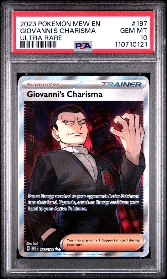 Giovanni's Charisma 197/165 Sv: Scarlet & Violet 151 Holo PSA 10