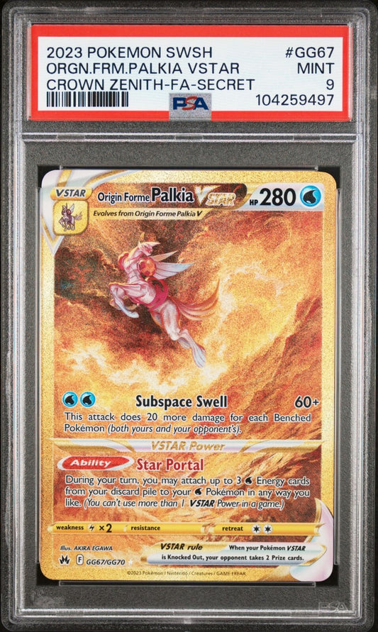 Origin Forme Palkia VSTAR (Secret) GG67/GG70 Crown Zenith: PSA 9