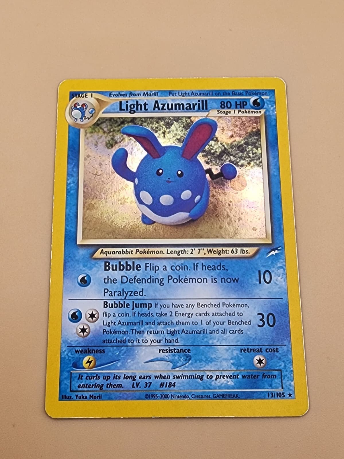 Light Azumarill 13/105 Neo Destiny Holo Moderately Played (MP)