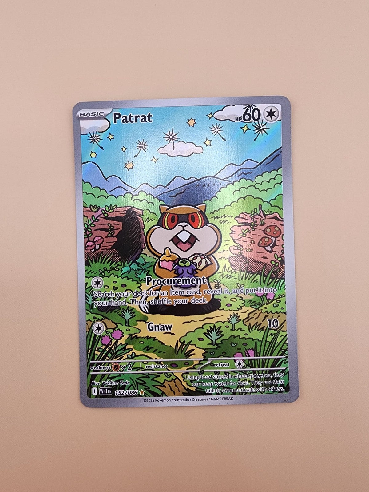 Patrat 152/086 Sv: White Flare Holo Near Mint (NM)