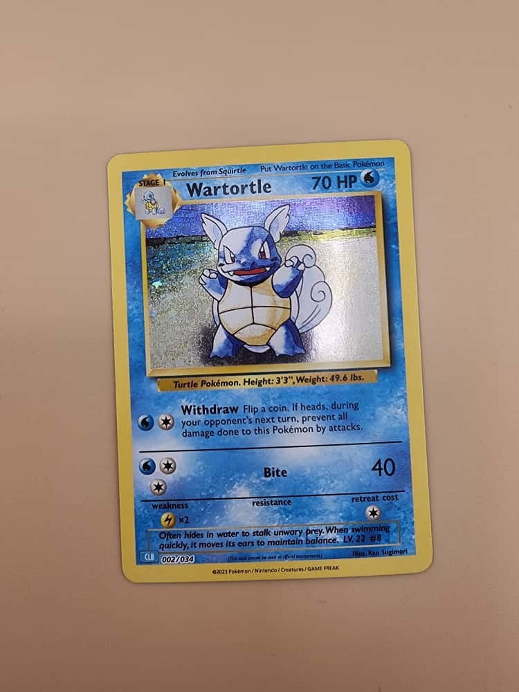 Wartortle 002/034 Trading Card Game Classic Holo Near Mint (NM) Pokemon TCG