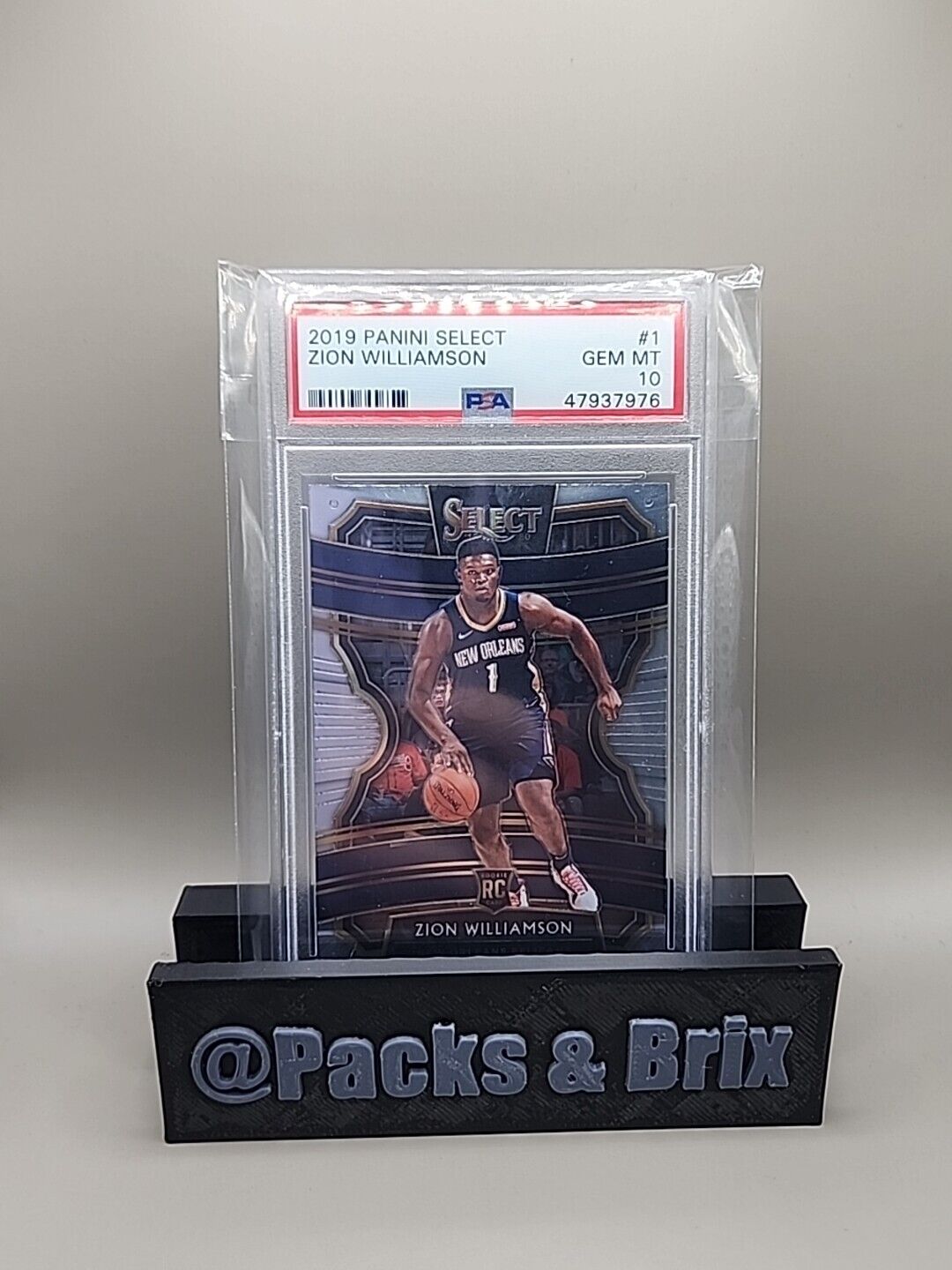 2019 Panini Select RC Zion Williamson #1 Pelicans Rookie PSA 10 Gem Mint