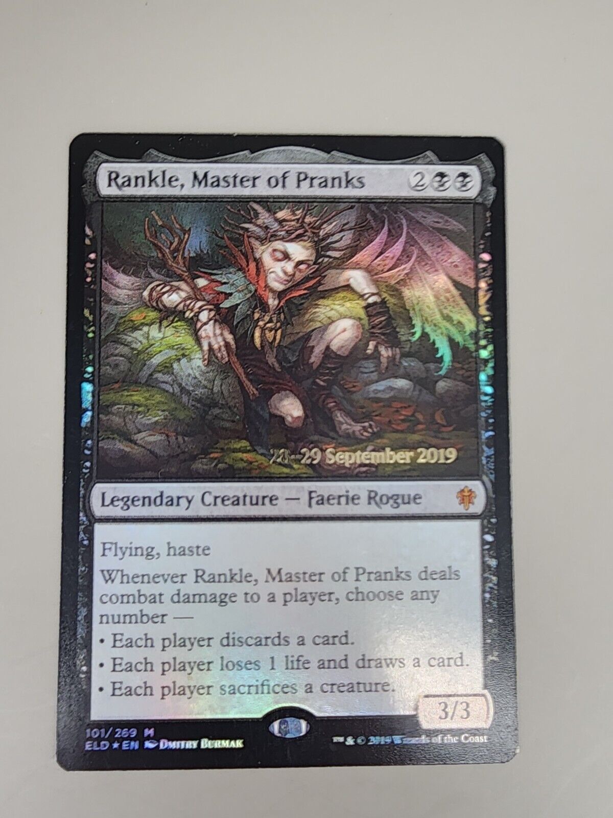 MTG Rankle, Master of Pranks Throne of Eldraine 101/269 Foil Promo NM