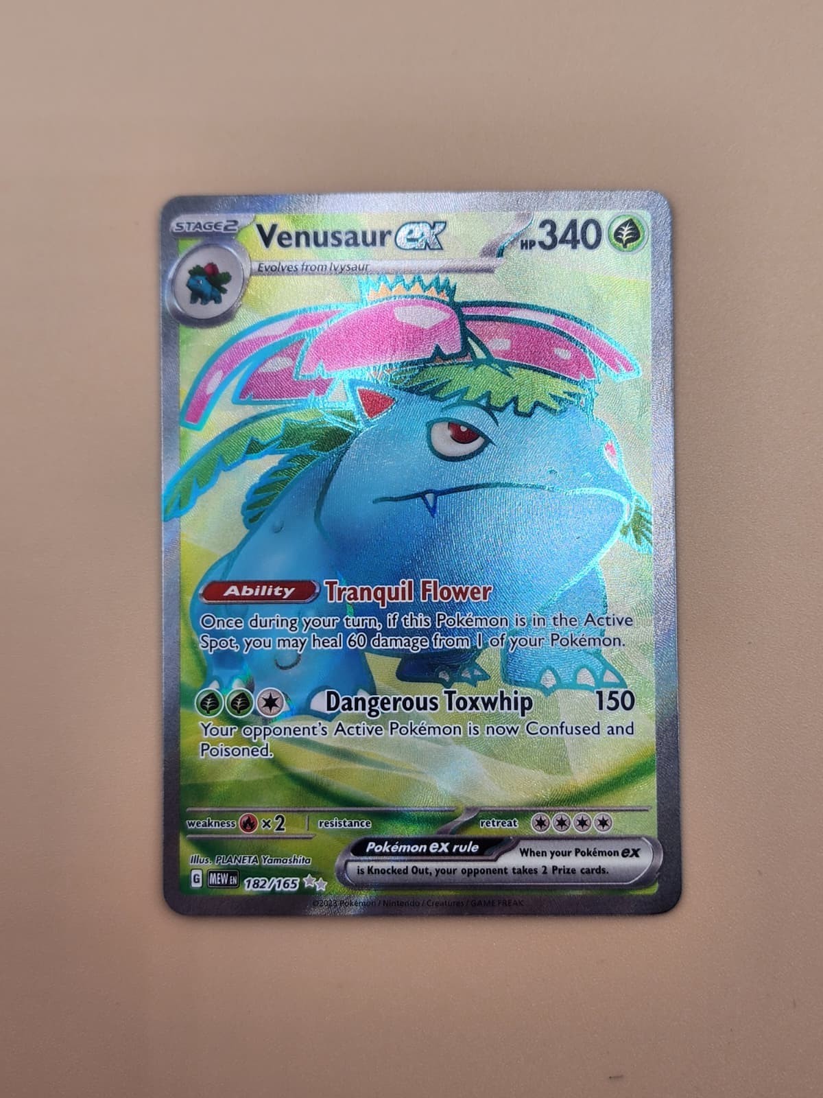 Venusaur ex 182/165 Sv: Scarlet & Violet 151 Holo Near Mint NM)