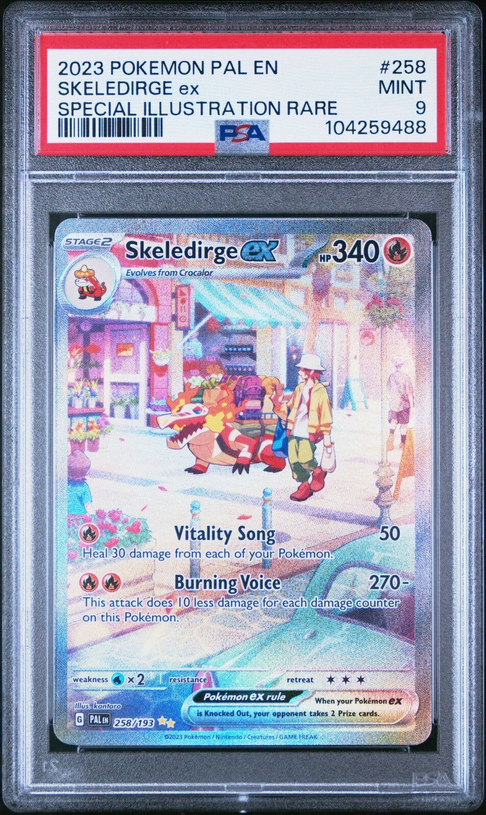 Skeledirge EX 258/193 Paldea Evolved Special Illustration Rare BGS 9 PSA