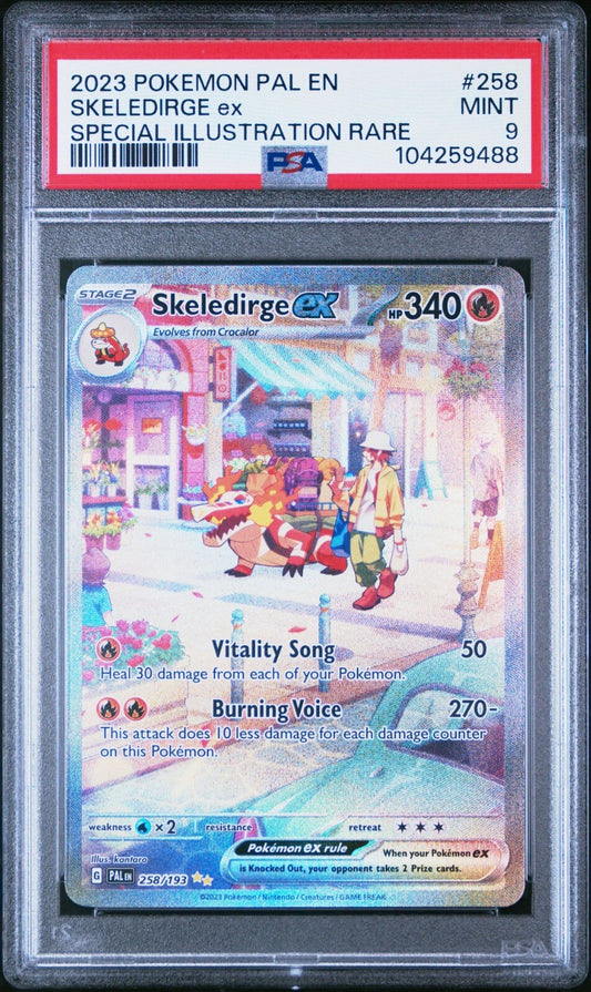 Skeledirge EX 258/193 Paldea Evolved Special Illustration Rare BGS 9 PSA