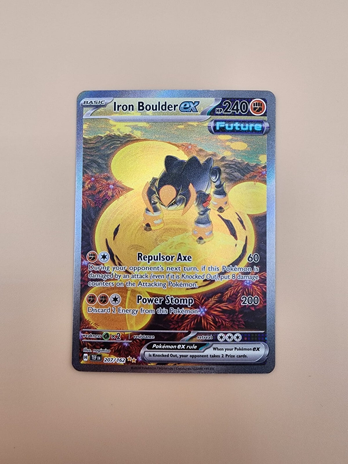 Iron Boulder ex 207/162 Sv05: Temporal Forces Holo Near Mint (NM)