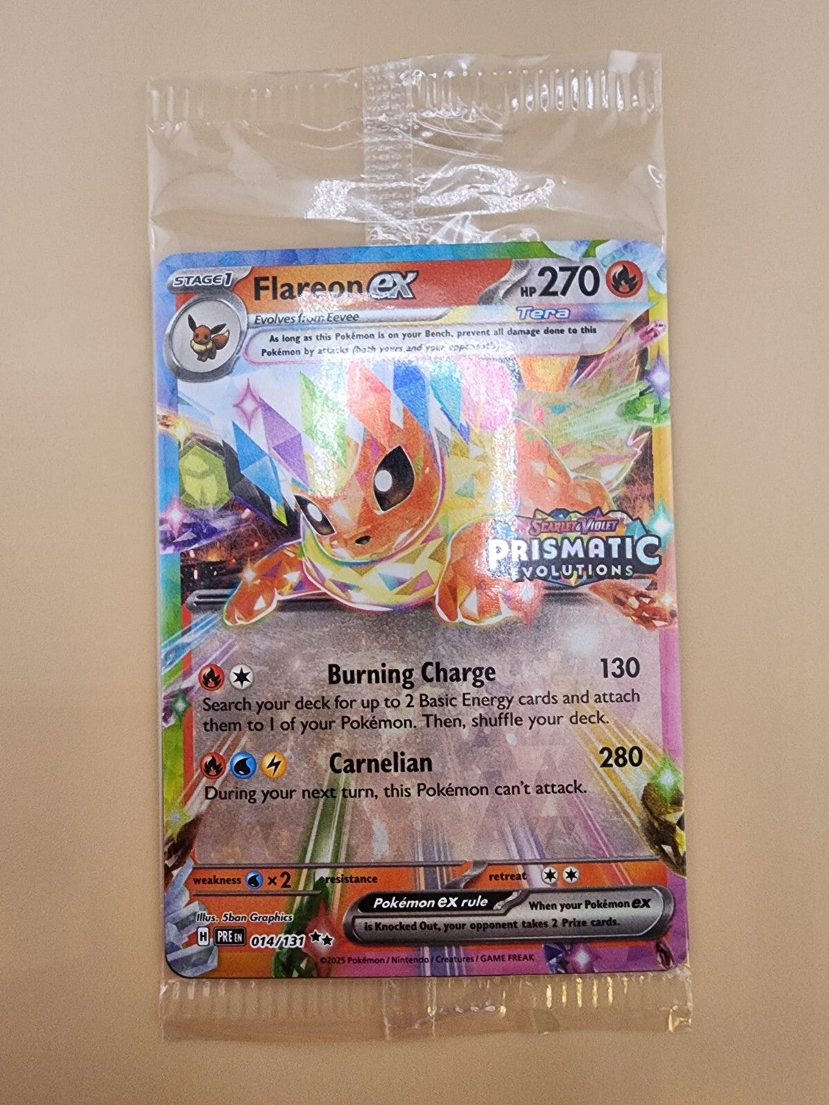 Flareon ex 014/131 Prismatic Evolutions Holo Near Mint (NM)