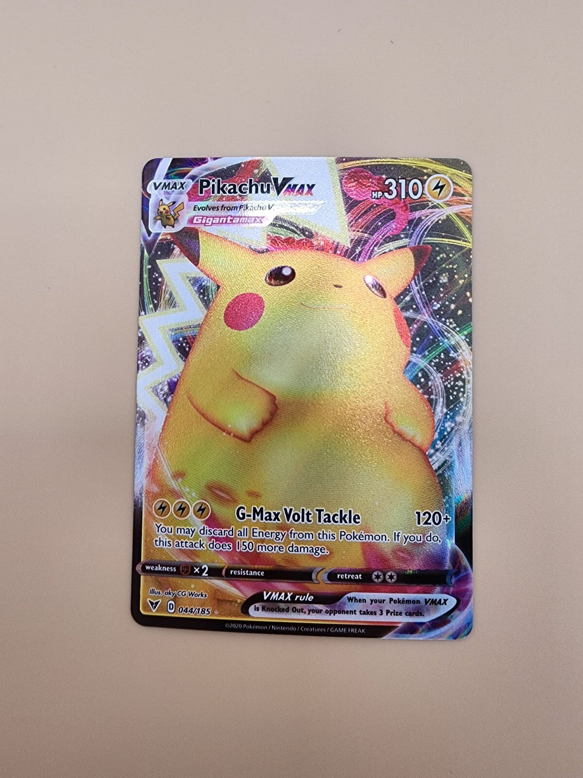 Pikachu VMAX 044/185 Swsh04: Vivid Voltage Holo NM